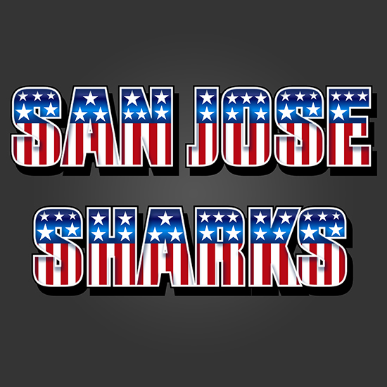 San Jose Sharks American Captain Logo vinyl decal